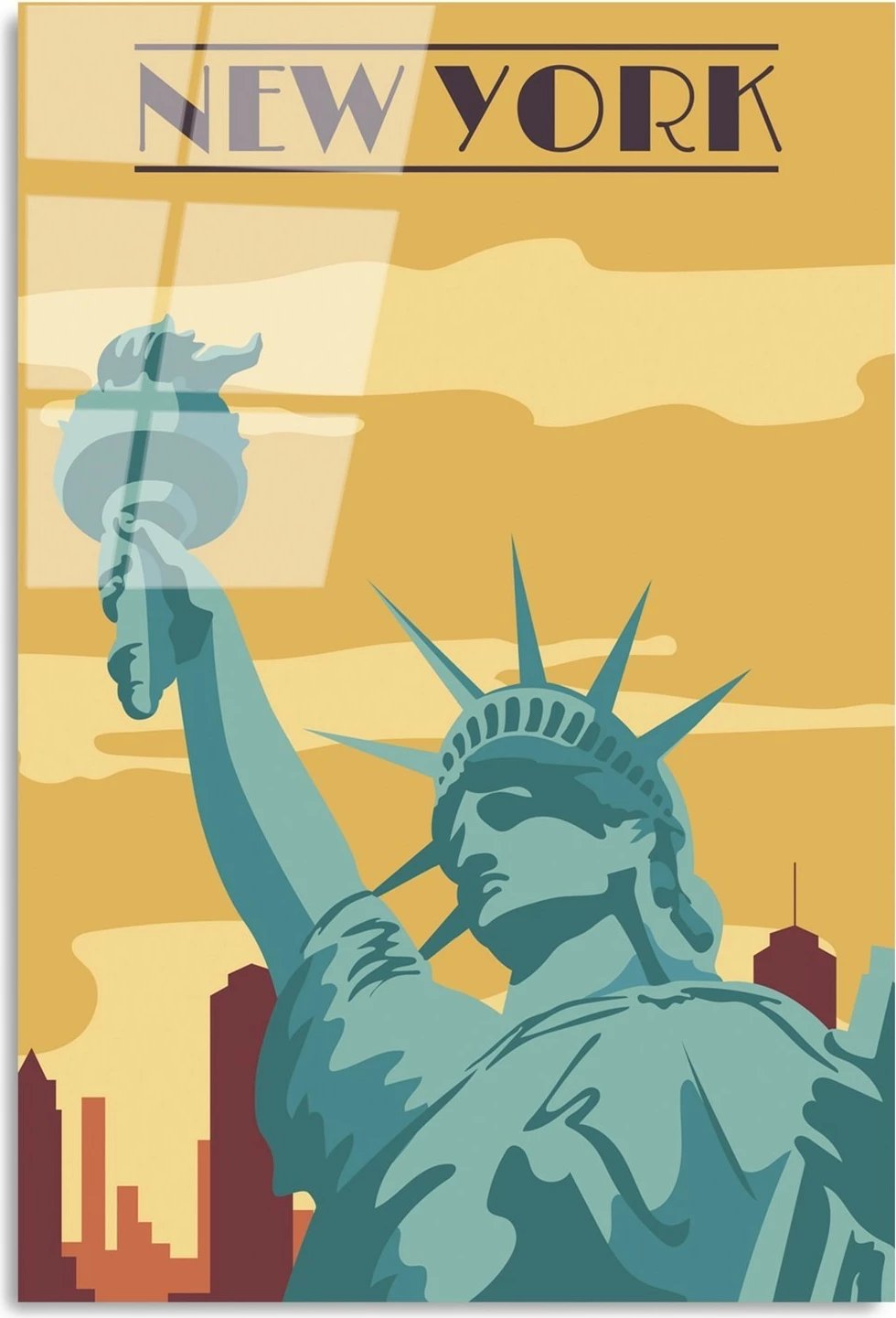 Pikturë dekorative prej xhami të temperuar, Wallity UV-1027, 30x45cm