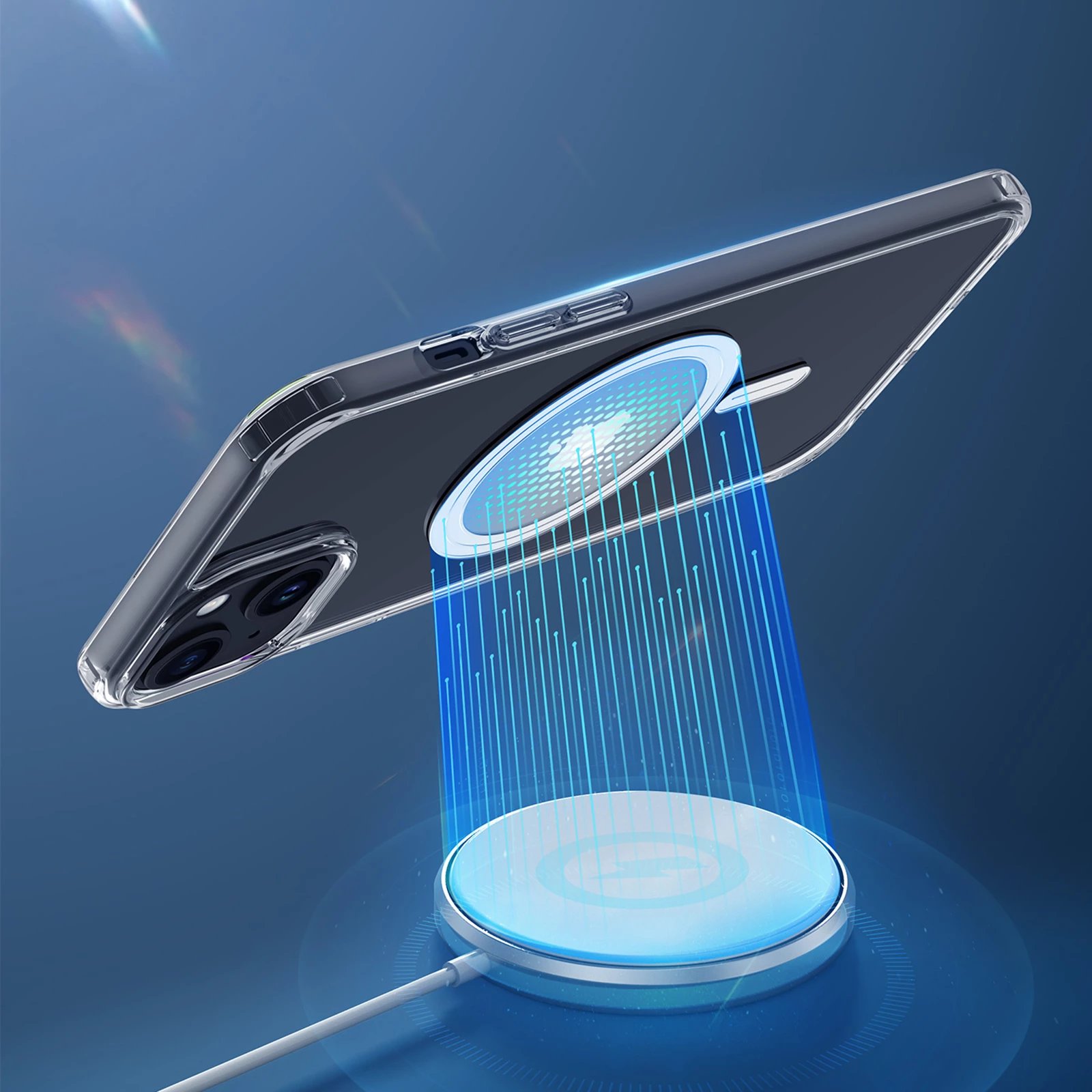 Mbështjellës Dux Ducis Clin për iPhone 15 Plus, MagSafe, Transparent