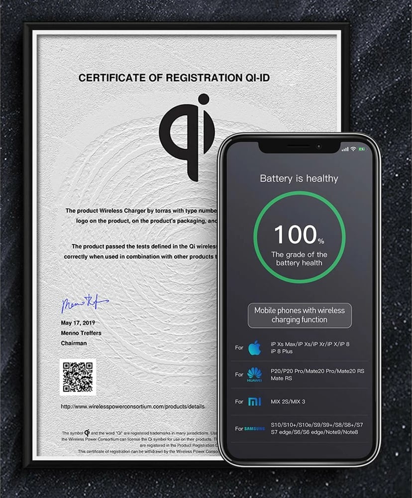 Mbajtës elektrik Baseus WXHW03-01 me karikim wireless Qi 15W, i zi