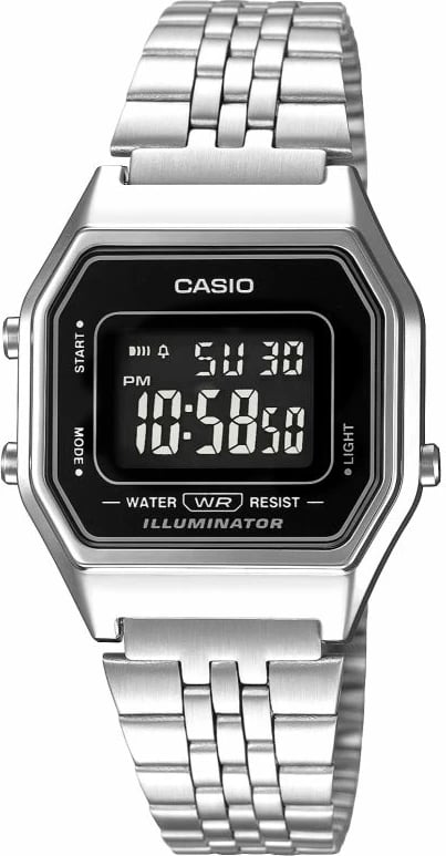 Orë dore digjitale për femra CASIO, argjend