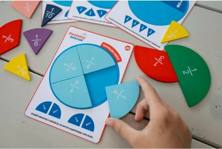 Set edukativ ASKATO Ideaful Gnome, 10 kartela pune, 38 pjesë druri, shumëngjyrëshe