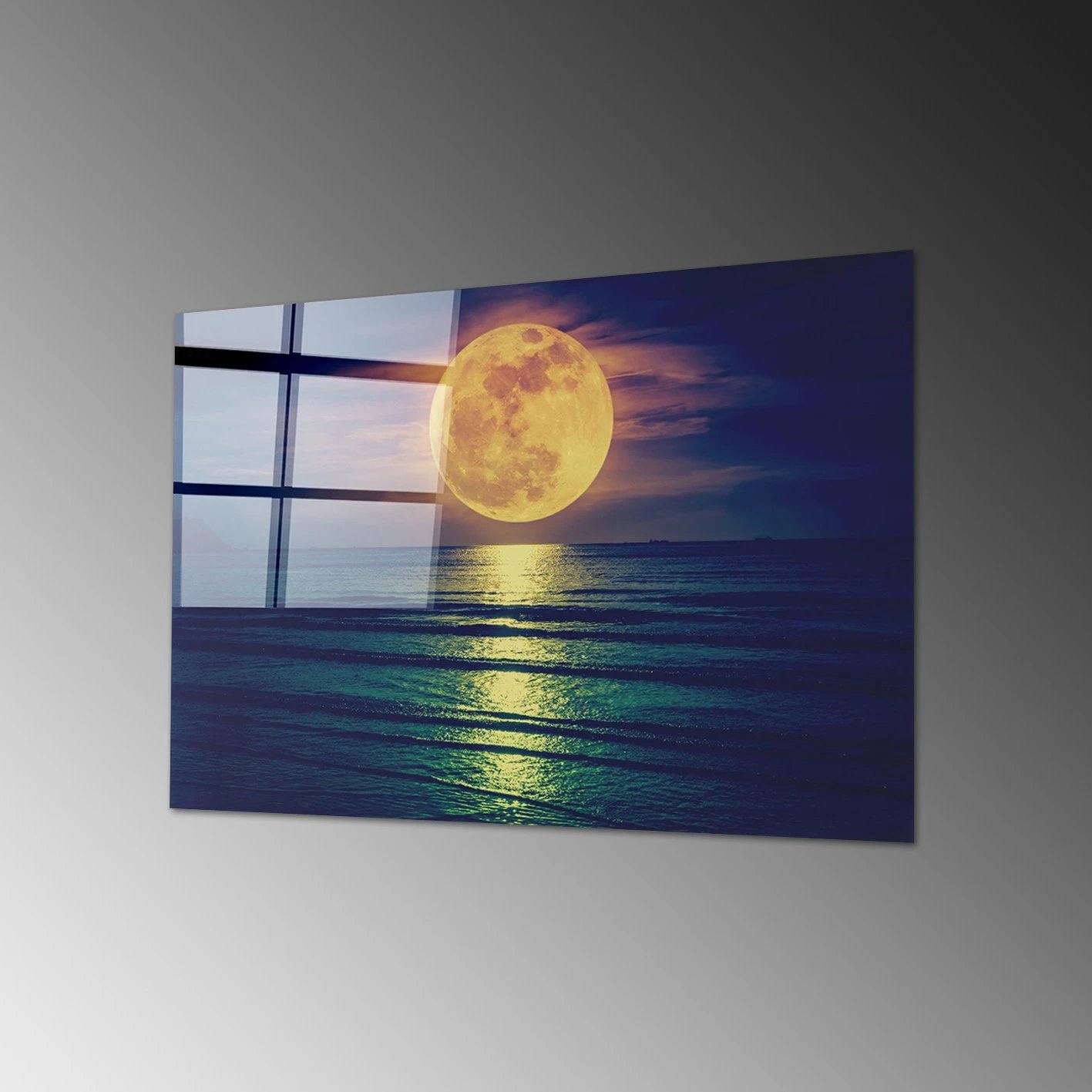 Pikturë dekorative prej xhami të temperuar, shumëngjyrëshe, CAM1044034966 - 50x70cm