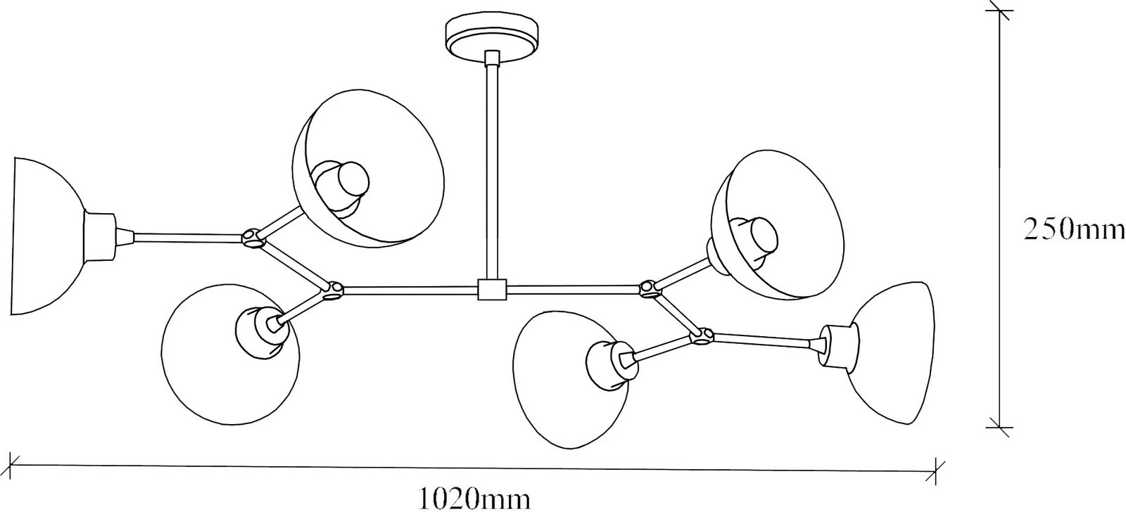 Llambë tavani Opviq Dram - 1107, vintage