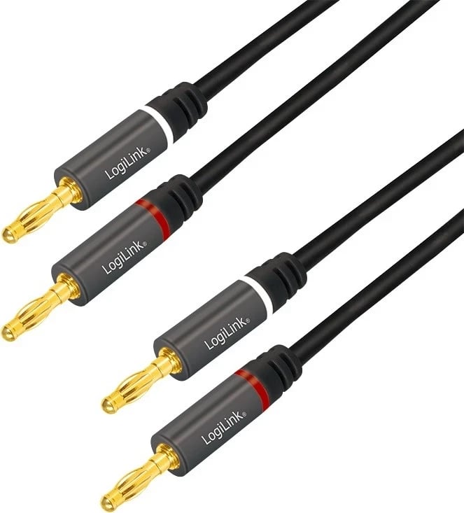 Kablo Audio LogiLink, 5.0m me priza banane