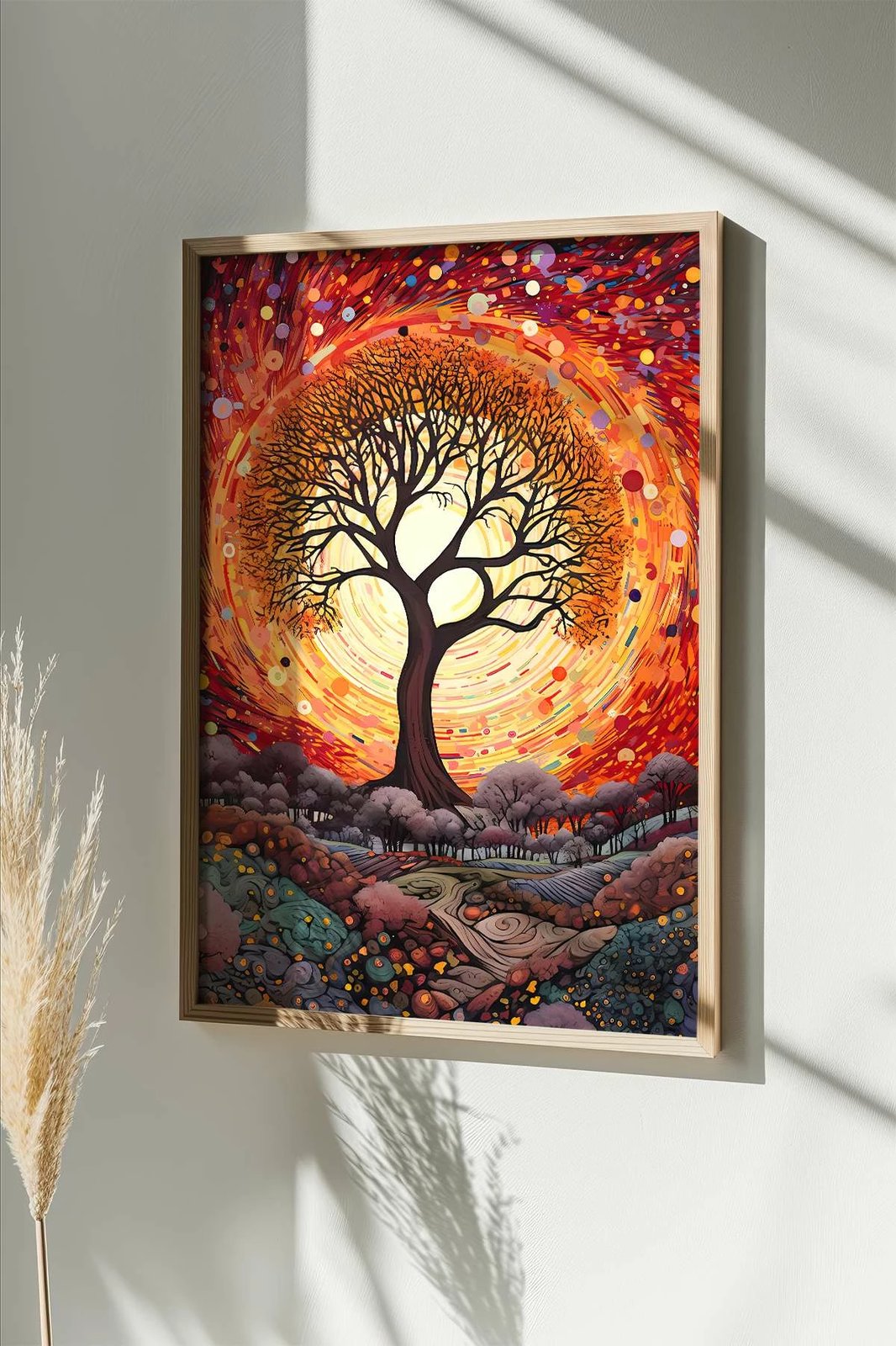 Pikturë dekorative me kornizë, shumëngjyrëshe, Mscartmdl15