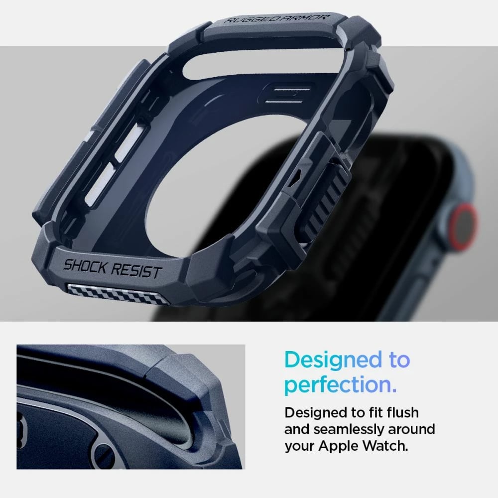 Mbështjellës Spigen Rugged Armor për Apple Watch 10, 46mm, Blu