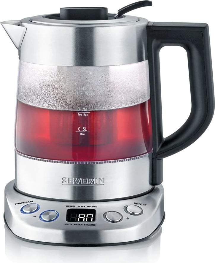 Ibrik elektrik Severin WK 3473, 1L, 2200W, çelik inox, xham transparent