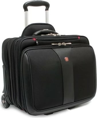 Set biznesi 2 pjesësh Wenger Patriot, trolley 17 inç me çantë notebook 15.4 inç, e zezë