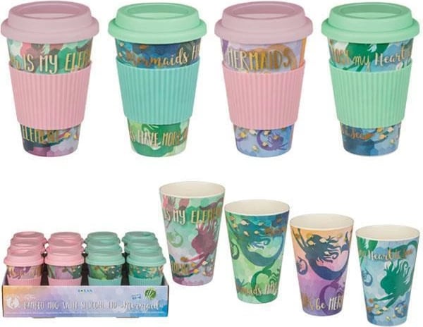 Filxhan NEXT me kapak silikoni, dizajn sirenë, H13x9cm Filxhan NEXT me kapak silikoni, dizajn sirenë, H13x9cm