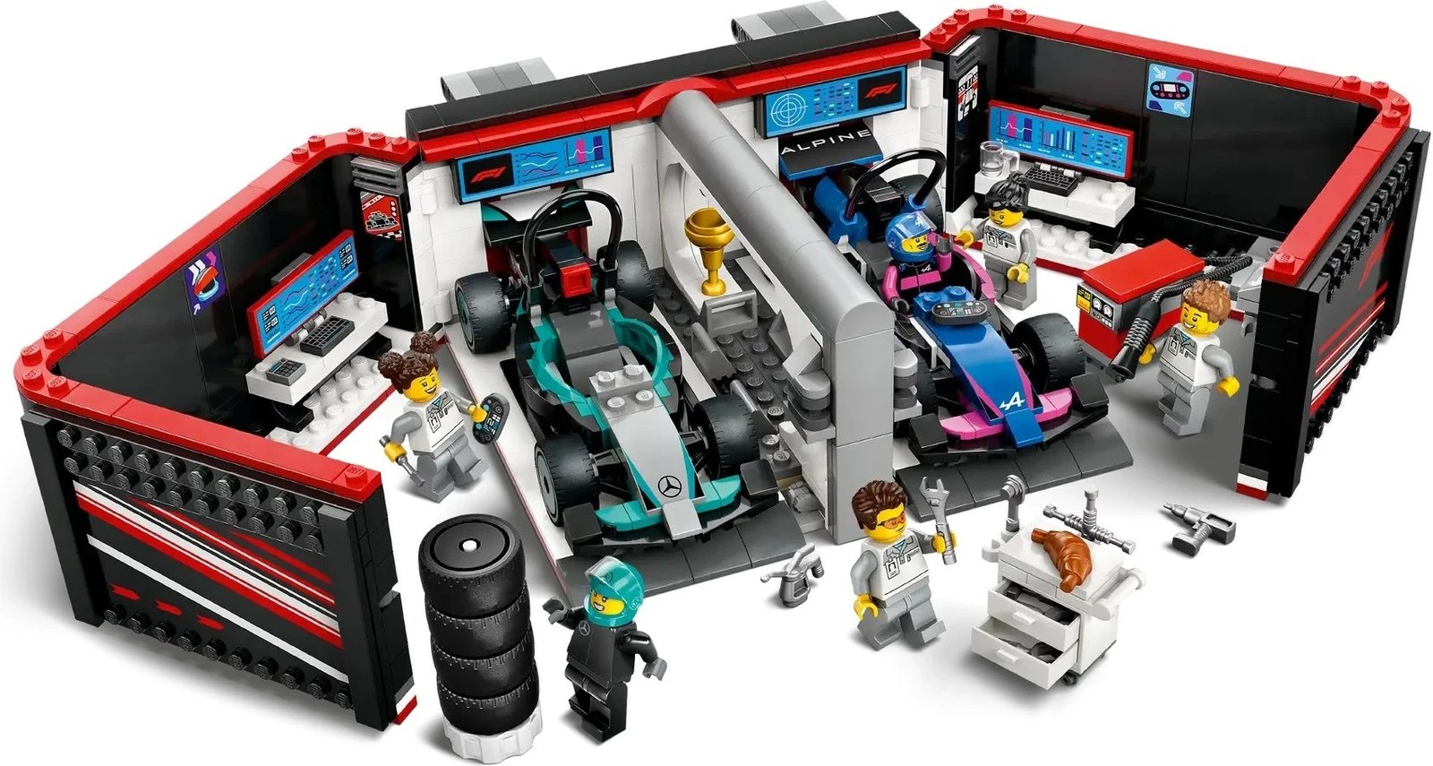 Set LEGO City 60444, Garazh F1 & Vetura Mercedes-AMG & Alpine