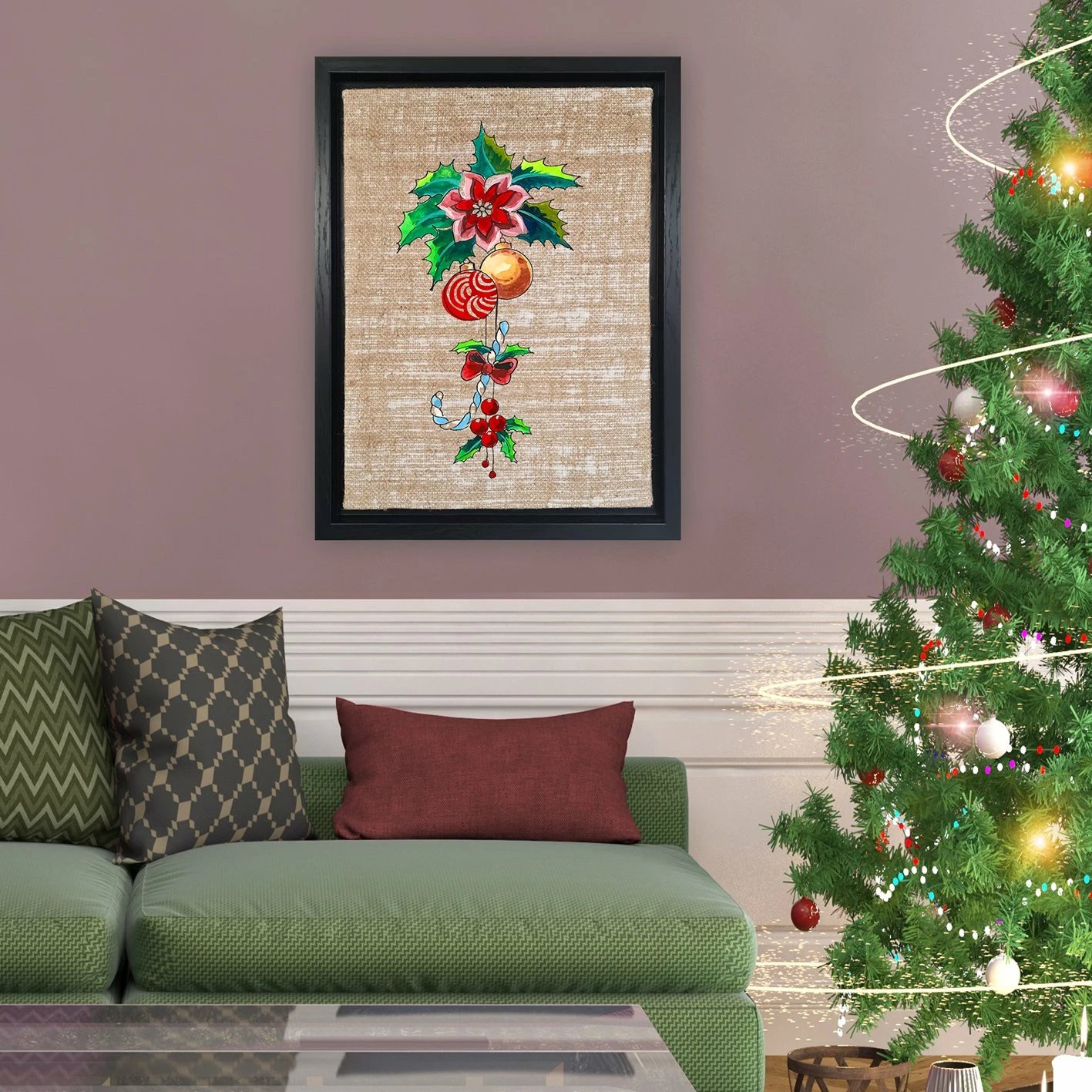 Pikturë dekorative në kanavacë me kornizë, shumëngjyrëshe, Wallity, LSJ400749_3646, 36x46cm