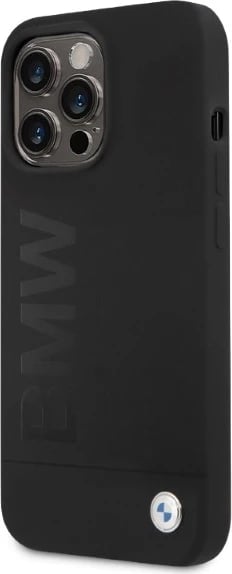 Mbështjellës BMW Silicone Signature Logo MagSafe për iPhone 13 / 13 Pro, i zi