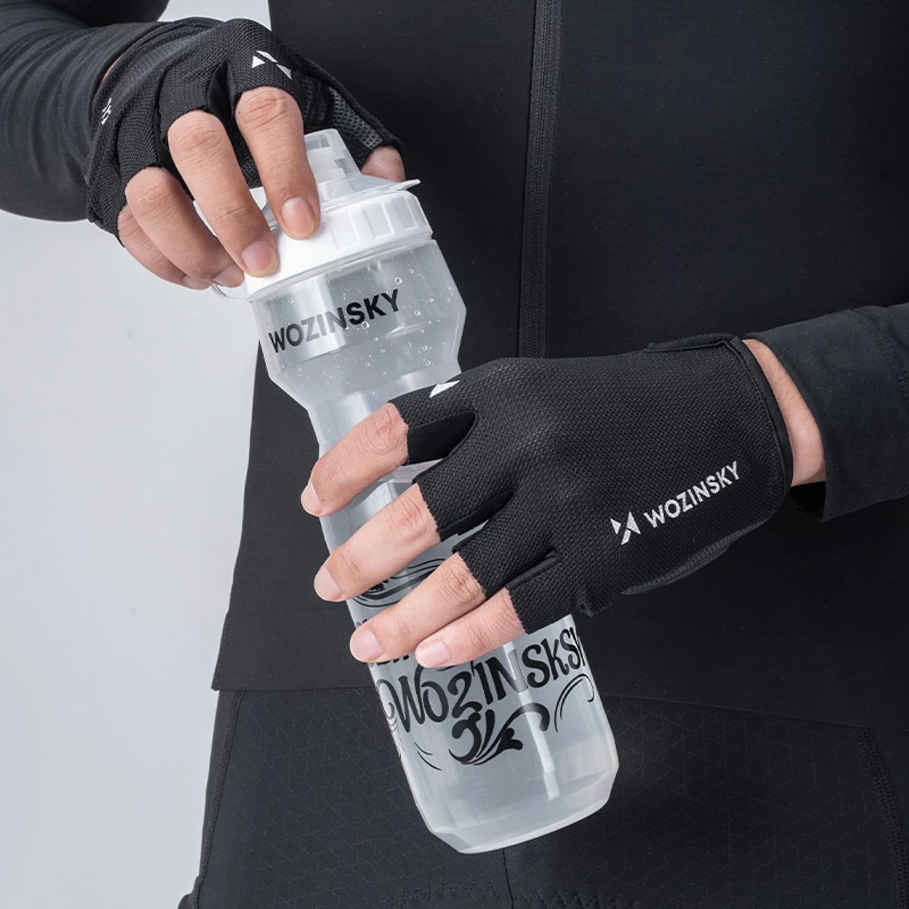 doreza biçiklete Wozinsky WRR-01L, madhësia L, anti-slip, të ajrosshme, ngjyrë e zezë