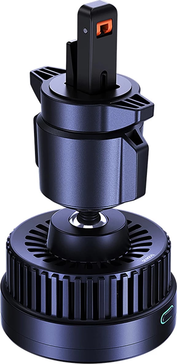 Mbajtës magnetik Baseus MagPro BS-CW04 me karikues wireless 15W, për ventilator të makinës, Zi