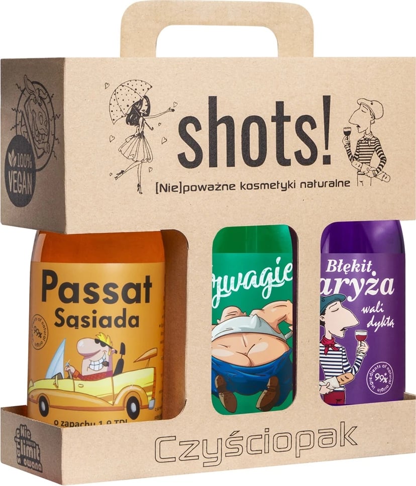 Set xhel dushi për meshkuj LaQ Clean Pack Shots! Passat Neighbor Brother-in-law Blue of Paris 3x500ml Set xhel dushi për meshkuj LaQ Clean Pack Shots! Passat Neighbor Brother-in-law Blue of Paris 3x500ml
