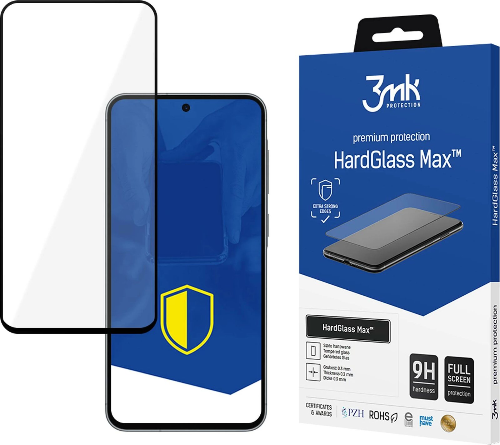 Xham i fortë mbrojtës 3mk HardGlass Max për Samsung Galaxy A36 / A56, i zi