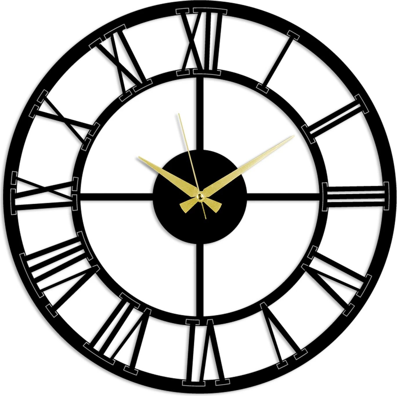 Orë muri dekorative metalike, Wallity, Pari, ngjyrë e zezë