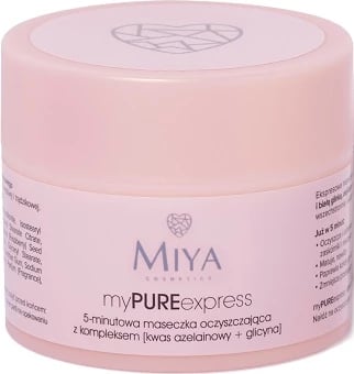 Maskë fytyre për femra Miya Cosmetics My Pure Express 5-minute Cleansing Mask, 50g