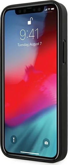 Mbështjellës Ferrari FEOGOHCP12MBK për iPhone 12/12 Pro 6.1", lëkurë natyrale, i zi