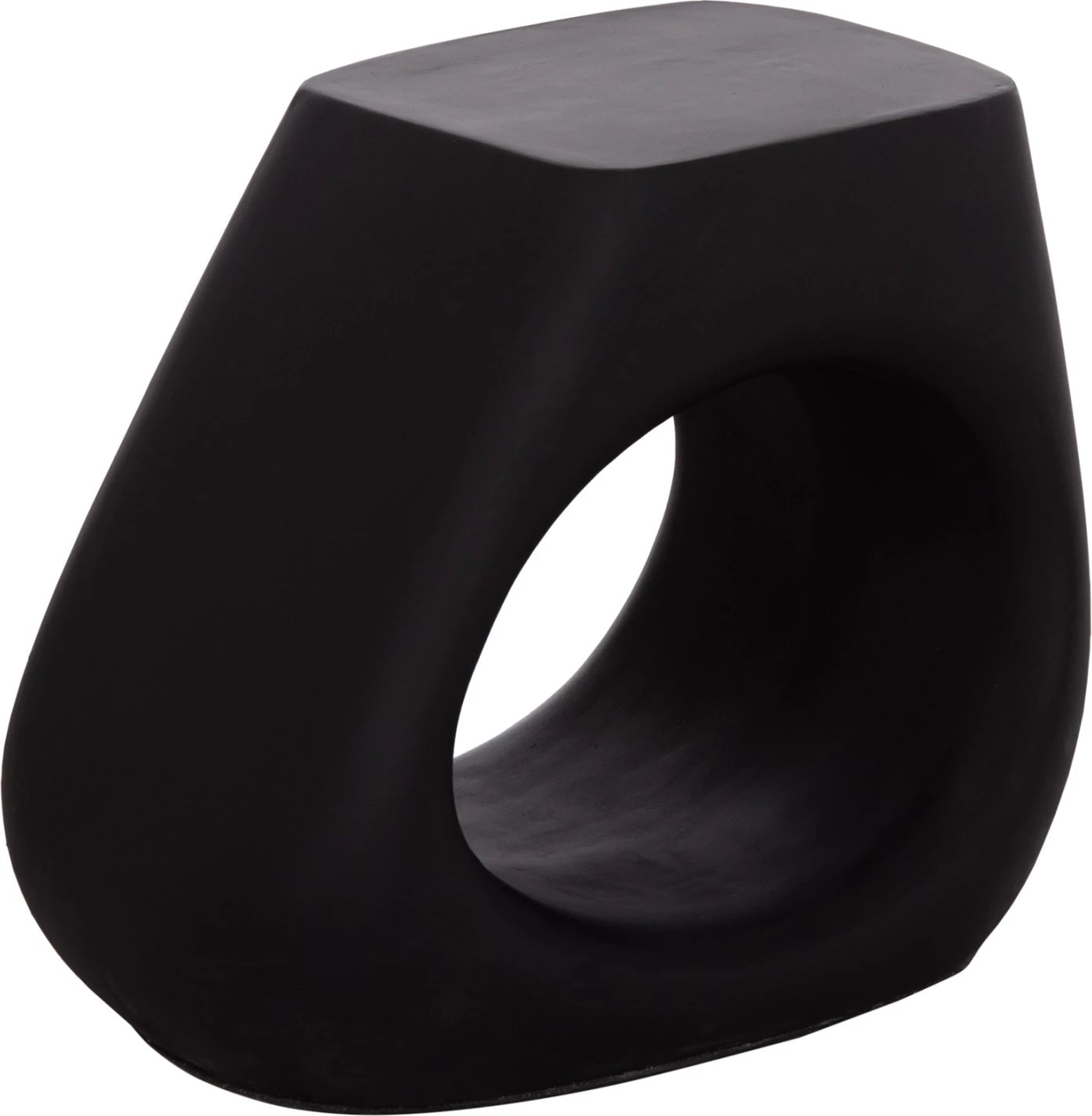 Karrige lounge LANS, fibër-cement, e zezë, 58x28x45.5cm