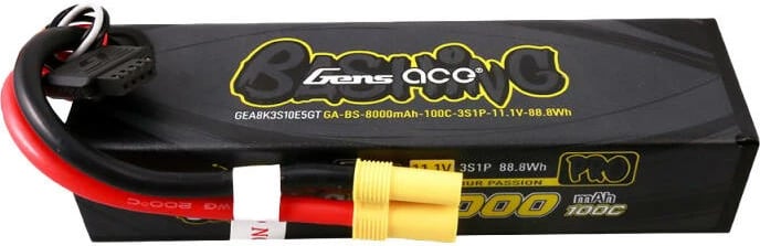 Bateri LiPo, Gens ace, GEA8K3S10E5GT G-Tech Bashing Series, 8000mAh 11.1V 100C 3S1P, lidhës EC5