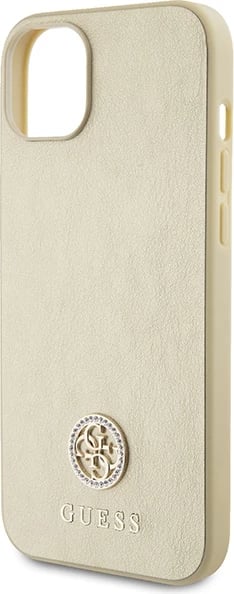 Mbështjellës Guess 4G Strass Metal Logo për iPhone 15, Gold Mbështjellës Guess 4G Strass Metal Logo për iPhone 15, Gold