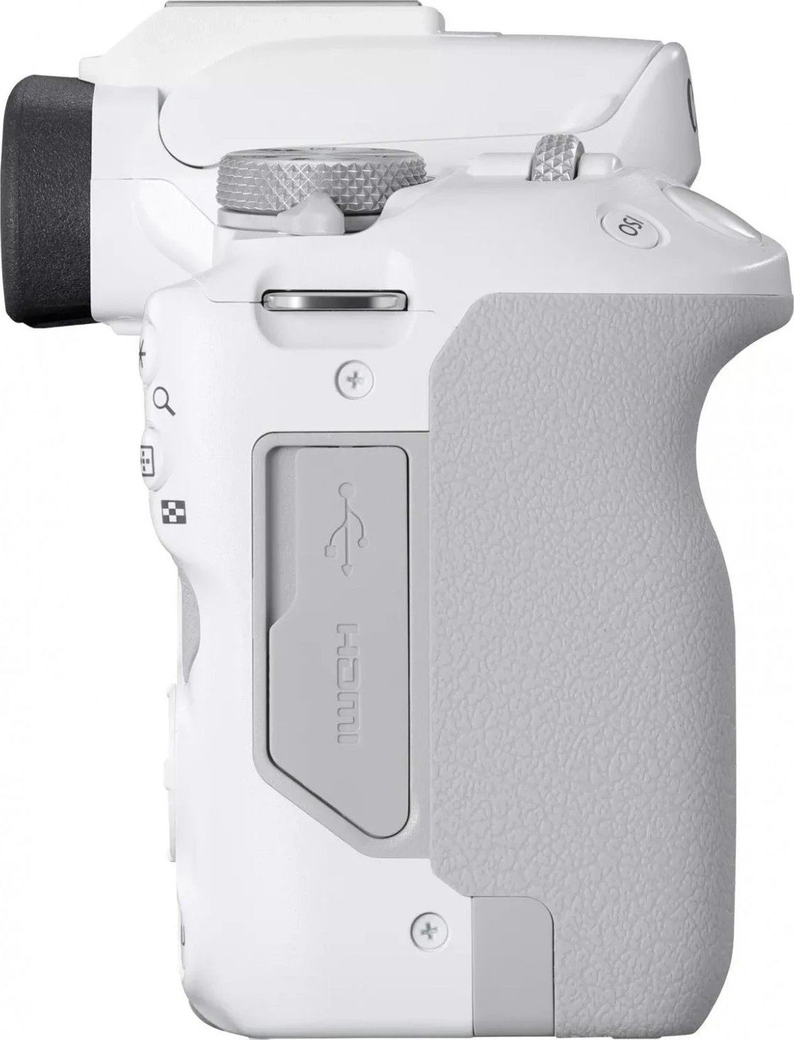 Kamerë Canon EOS R50, me objektiv RF-S 18-45mm, F4.5-6.3 IS STM, e bardhë