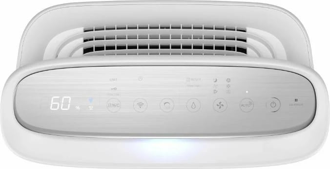 Pastrues ajri Sharp UA-KIN52E-W, me lagështim 2.7 L, për deri 38 m², HEPA & Plasmacluster Ion 25000, i bardhë