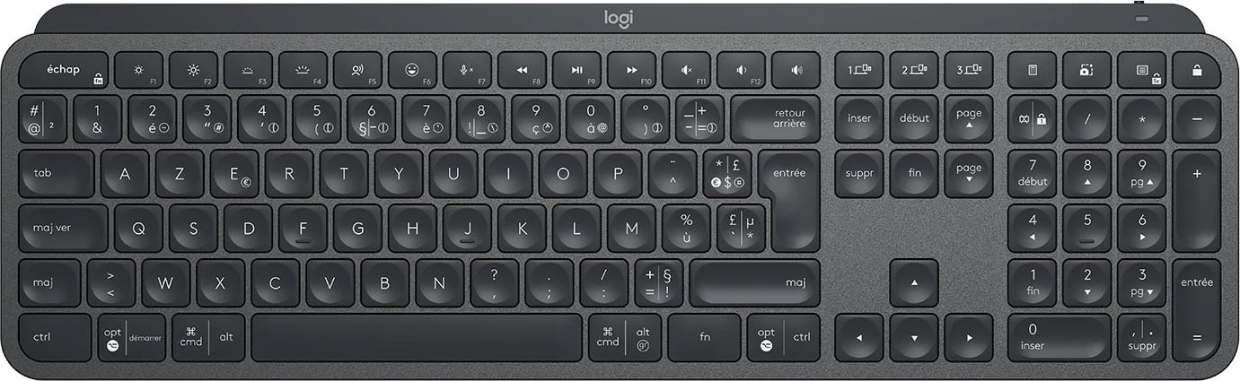 Tastierë wireless Logitech MX Keys for Business, AZERTY, Bluetooth, grafit