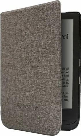 Mbështjellës Pocketbook Flip, folio, 6 inch, kafe/gri