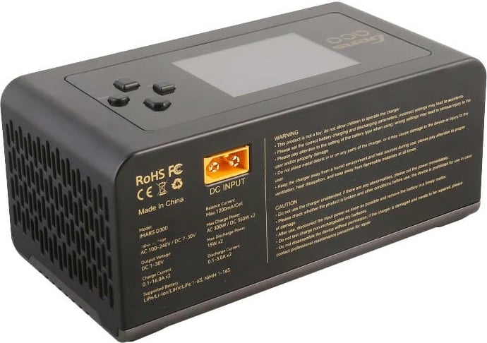 Karikues Gens Ace IMARS D300 G-Tech Channel, 300W/700W, për bateri RC, i zi