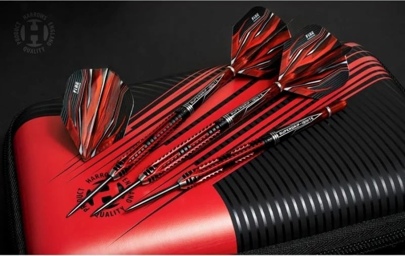 Shigjeta darts Harrows unisex, të zeza të kuqe