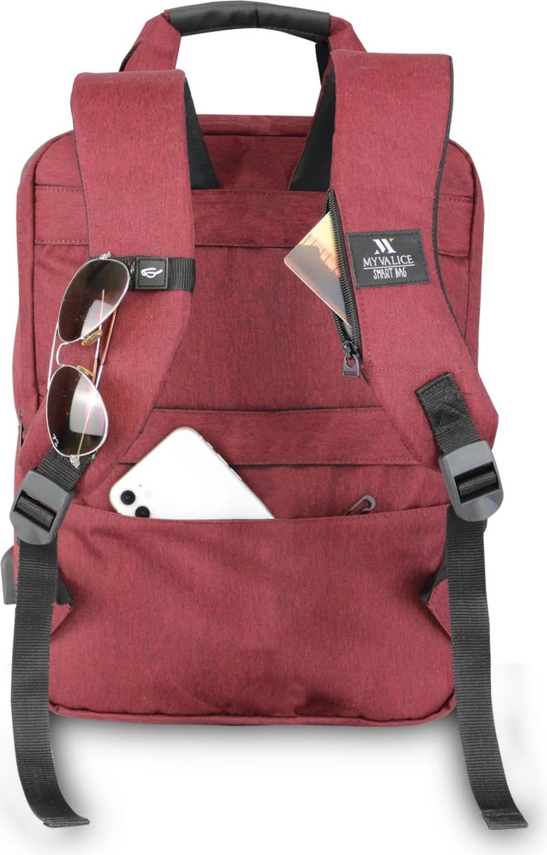 Çantë laptopi Zoozie Bags, ngjyrë e kuqe e errët, 2232 Çantë laptopi Zoozie Bags, ngjyrë e kuqe e errët, 2232
