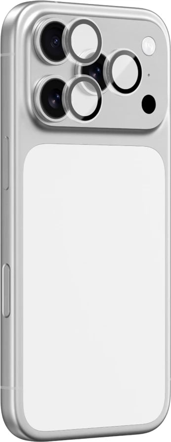 Mbrojtës xhami për kamera AmazingThing Lens Glass për iPhone 17 Pro / Pro Max, kornizë alumini, zi