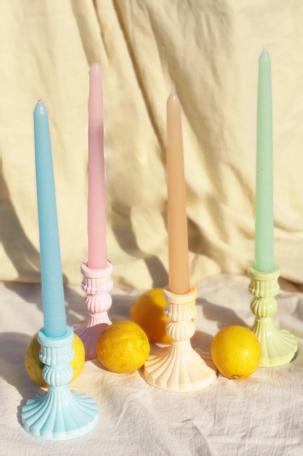 Set qirinjsh dhe mbajtësish, 4 copë, ngjyrë rozë, Evila Originals