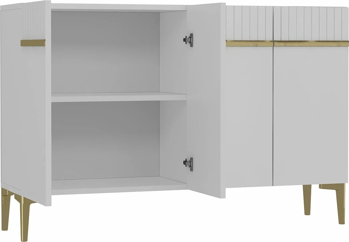 Konsolë dekorative, e bardhë dhe ari, Skye Decor, 120x80x29.6cm