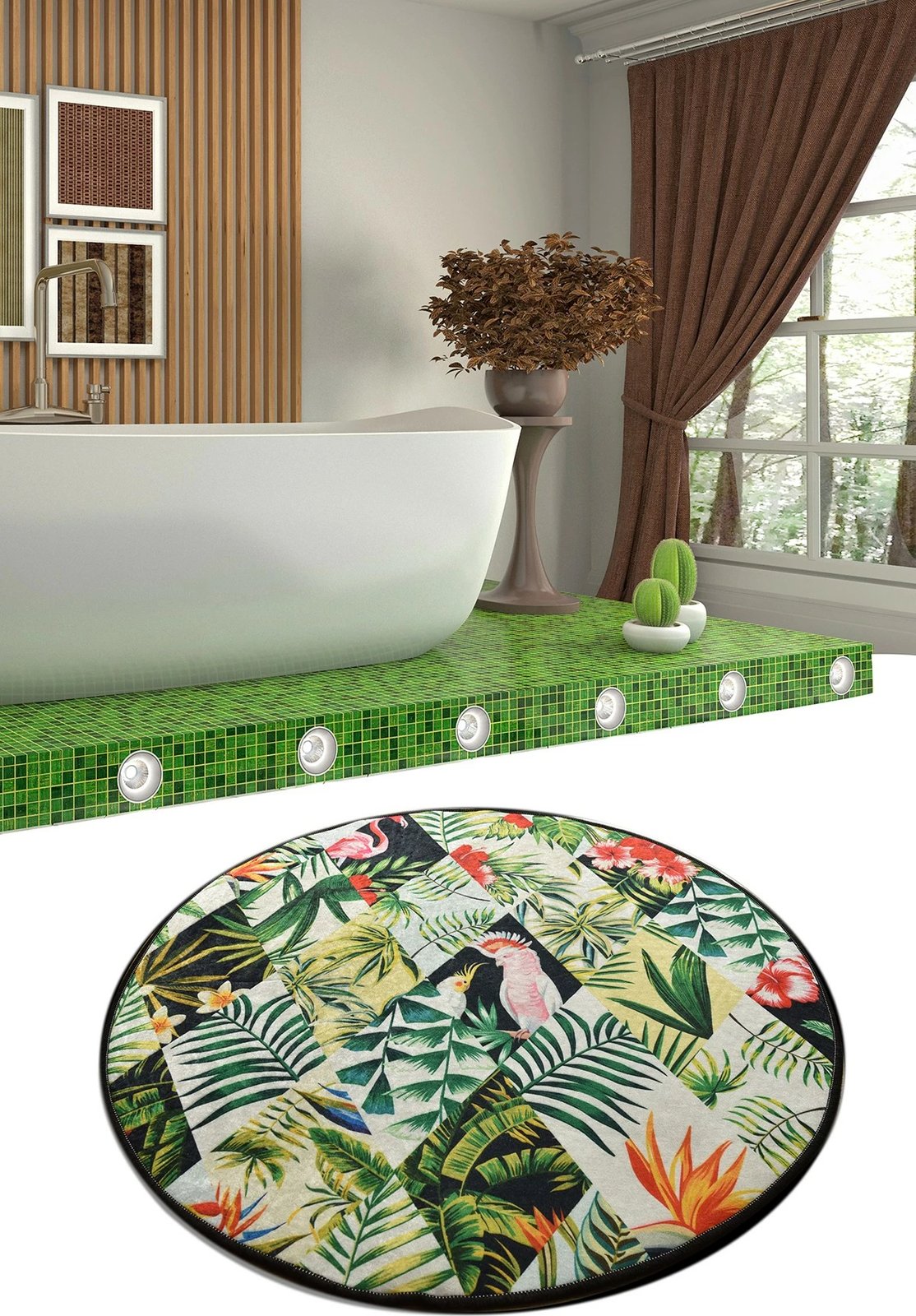 Tapet banje Mijölnir, Patch Djt, shumëngjyrësh, 100 cm