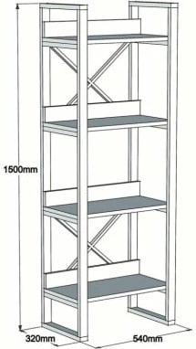 Raft librash Skye Decor, Adisa, ngjyrë safir