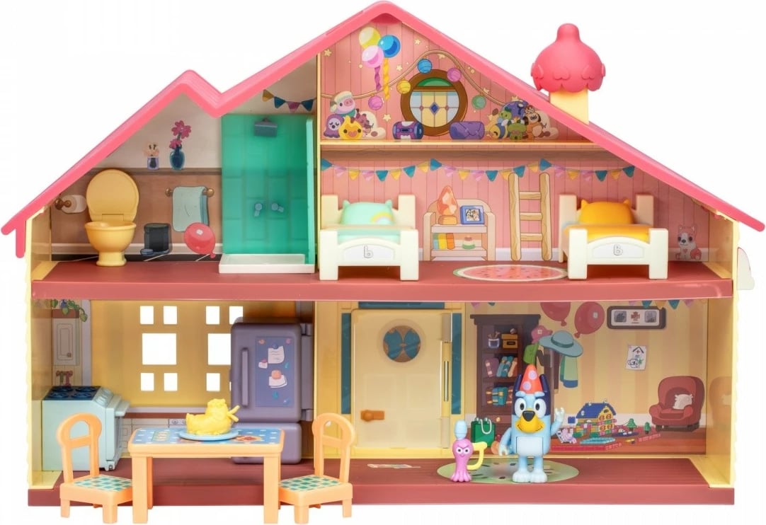 Set lodrash Bluey Family House Celebration, Tm Toys, BLU17669, plastikë, për fëmijë, shumëngjyrësh
