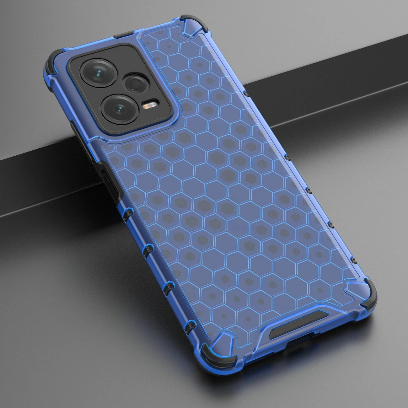 Mbështjellës Hurtel Honeycomb për Xiaomi Redmi Note 12 Pro+, kaltër