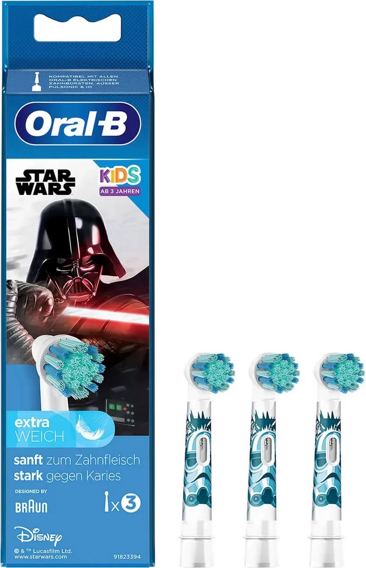 Kokë furçe dhëmbësh sonike, Oral-B, 404309, ekstra e butë, set 3x, e bardhë