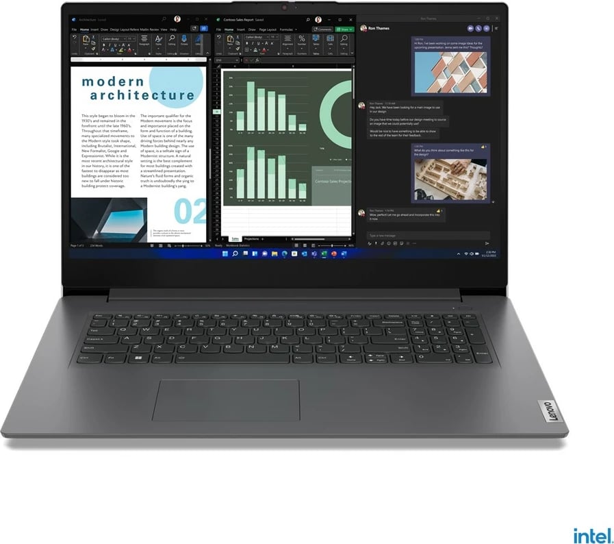 Laptop Lenovo V17, Intel U, 8 GB RAM, 512 GB SSD, Iron Grey