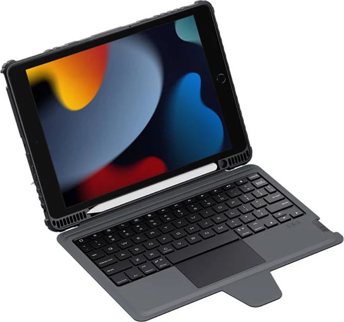 Mbështjellës me tastierë Nillkin për iPad 10.2", me touchpad, i zi