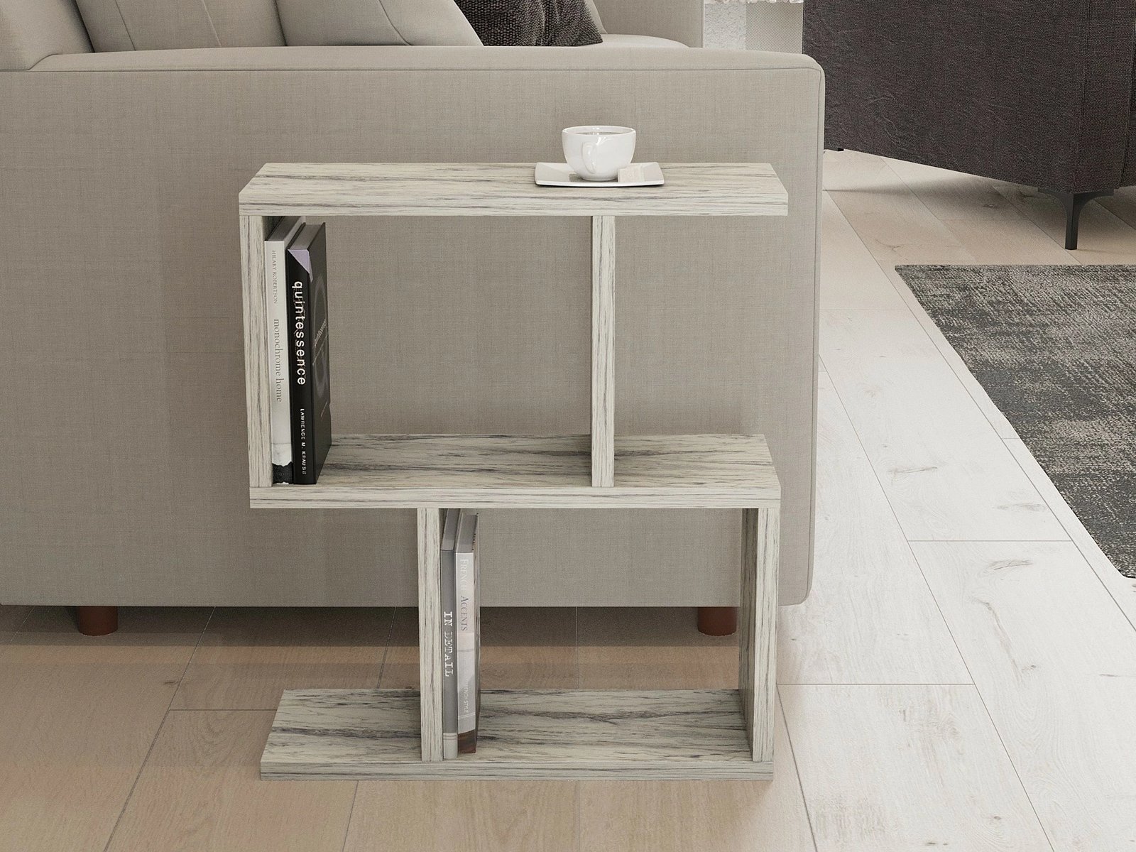 Tavolinë anësore Hanah Home, ngjyrë mermeri Freesia, Zet