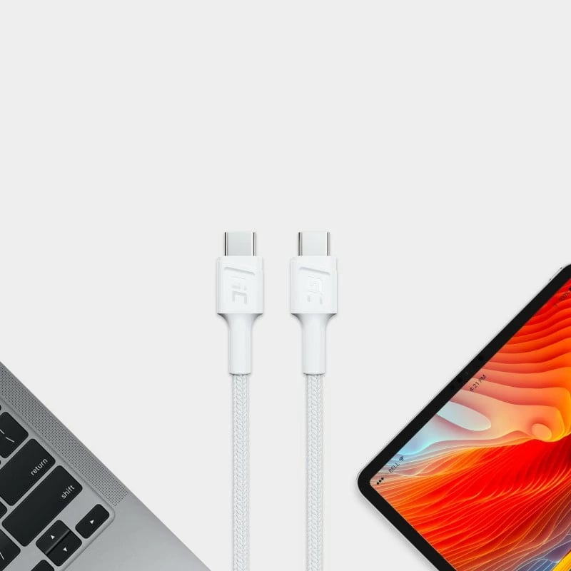 Kabllo USB-C në USB-C Green Cell PowerStream 30cm, Power Delivery 60W, Quick Charge 3.0, Bardhë Kabllo USB-C në USB-C Green Cell PowerStream 30cm, Power Delivery 60W, Quick Charge 3.0, Bardhë