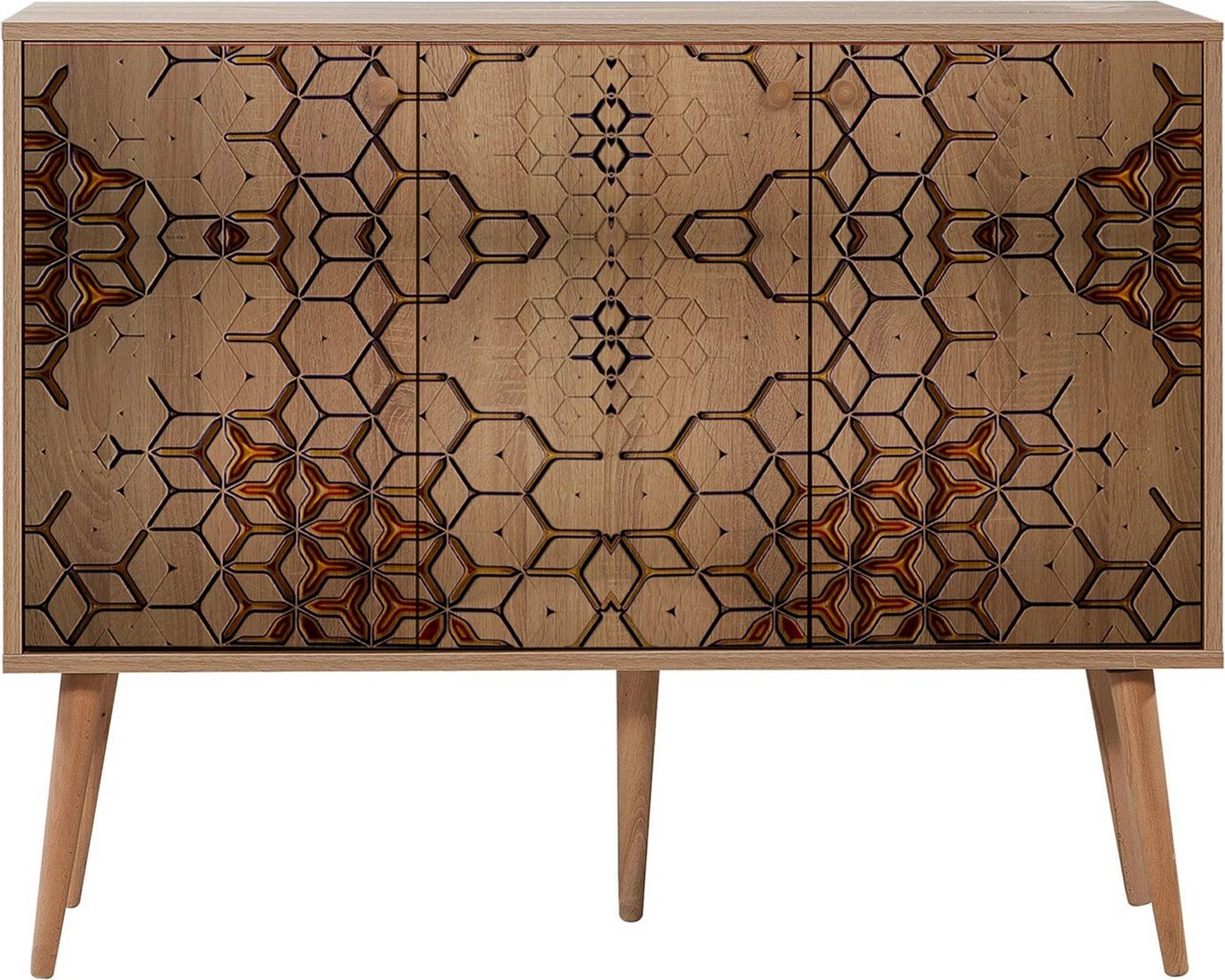 Konsol Hanah Home, Mega-720, ngjyrë lisi Sonoma