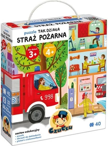 Puzzle edukativ CzuCzu How the Fire Brigade Works, 40 pjesë, për fëmijë