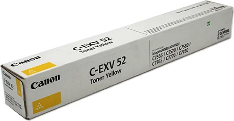 Toner, Canon, C-EXV 52 1001C002, deri 24,000 faqe, i verdhë