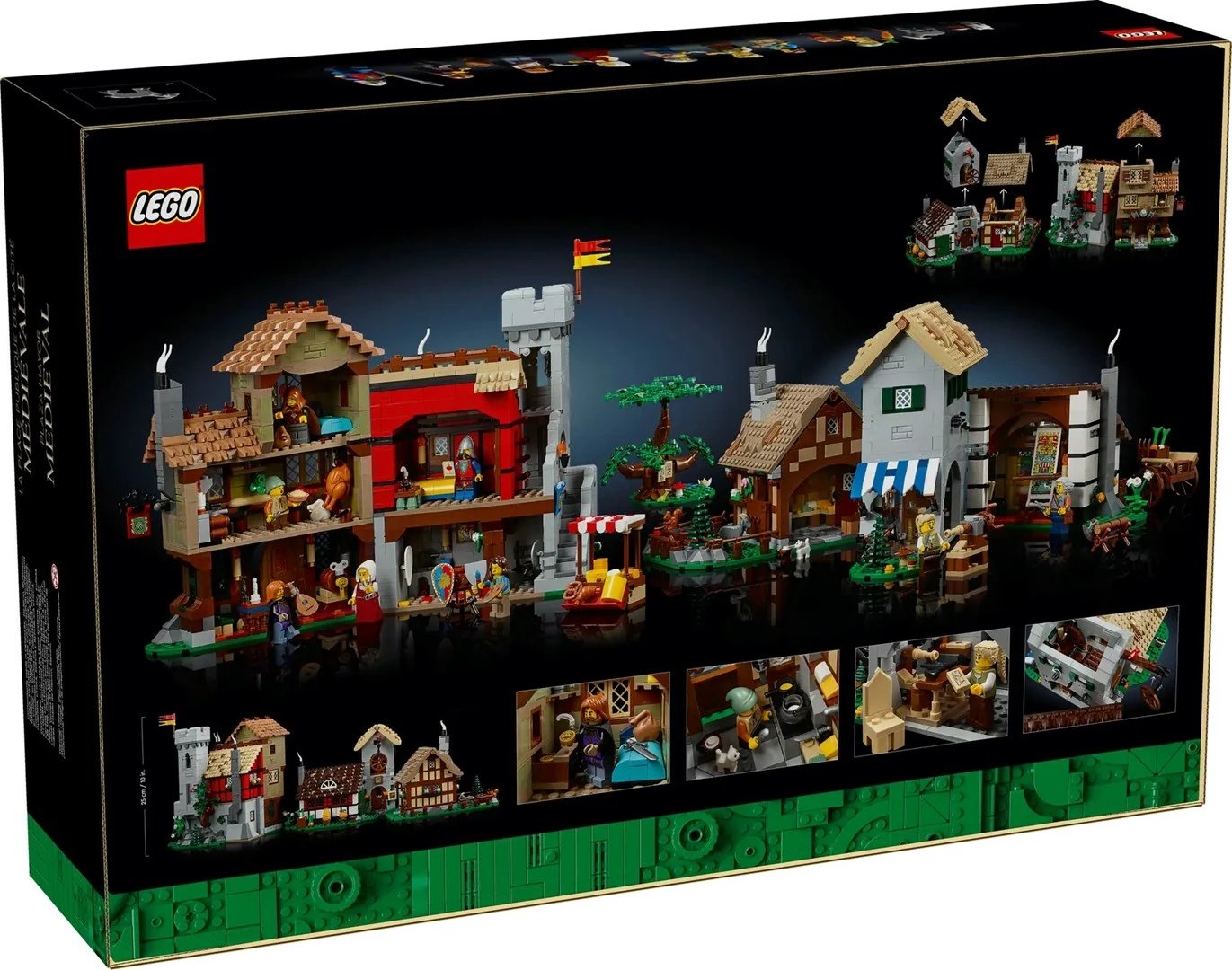 Set LEGO Medieval Town Square ICONS 10332, 8 minifigura
