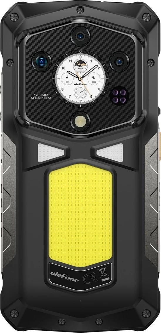 Celular Ulefone Armor 29 Pro 5G, 16GB/512GB, ekran 6.67" AMOLED 120Hz, bateri 21200 mAh, IP68/IP69K MIL-STD-810H, Android 15, e zezë